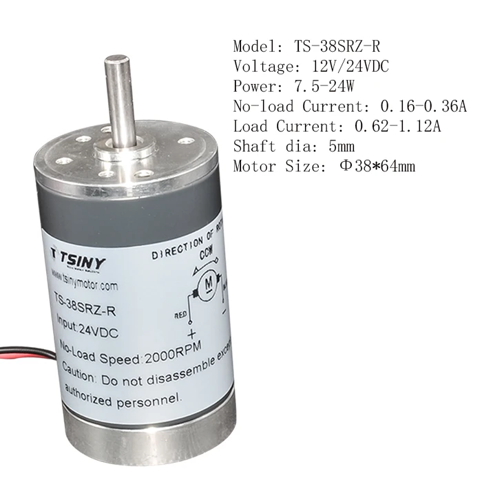 escova para DIY, alta velocidade, 12V, 24V,