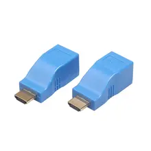 Удлинитель Hdmi A Rj45 красный Lan удлинитель для рецепторов Tx Rx Cat5E Cat6 кабель Ethernet V1.4 30 м 4 K Tv Hd 1080P