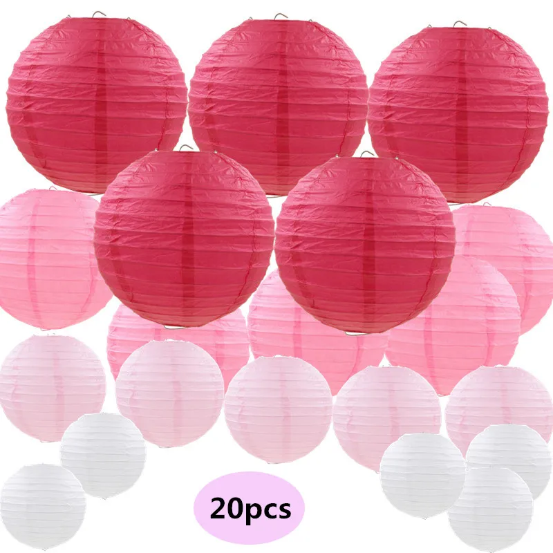 Фонари бумажные в китайском и японском стиле разные цвета лампы для свадьбы
