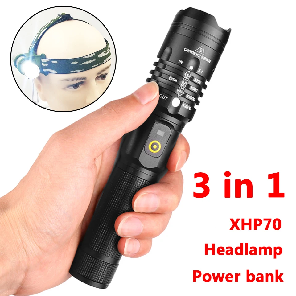 Litwod Z25 светодиодный фонарик cree xhp70 с usb зарядкой растягивающийся зум ударопрочный