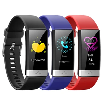 

New Large Screen V19 Smart Bracelet 130Mah ECG +PPG+HRV Heart Rate Monitor Blood Pressure Fitness Tracker Brightness Adjustment