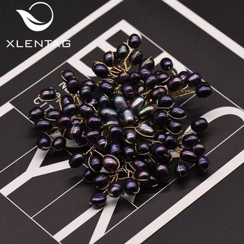 

XlentAg Natural Fresh Water Baroque Pearl Snowflake Brooches For Women Party Wedding Brooch Pins Luxury Handmade Jewelry GO0332B