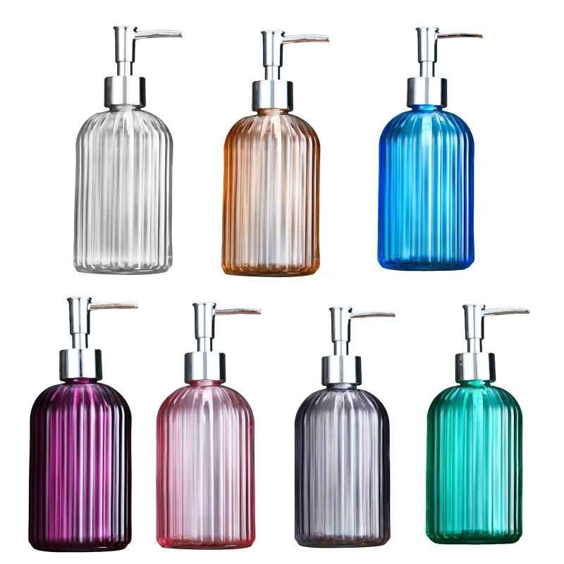 

Refillable Soap Dispenser with Rust Proof Pump Glass Hand Soap Dispenser M76F
