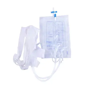 

Urinary Drainage Bag Clear Silicone 2000ml Drain Bag Urinal Bag Urine Bag with Anti Reflux Valve for Aged Patients Hospital