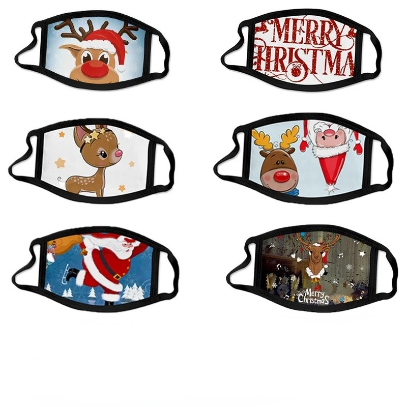 

12pcs Creative Cartoon Mask Fashion Cotton Adult Children Dust-proof Lovely Props Party Cosplay Kids Navidad Christmas