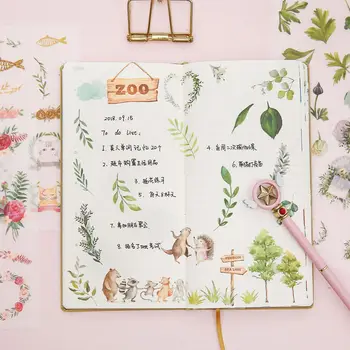 

6 pcs/pack DIY Cartoon Unicorn Animal Stickers Flowers Girls Decoration Stiker for Diary Album Creative Stationery School Supply