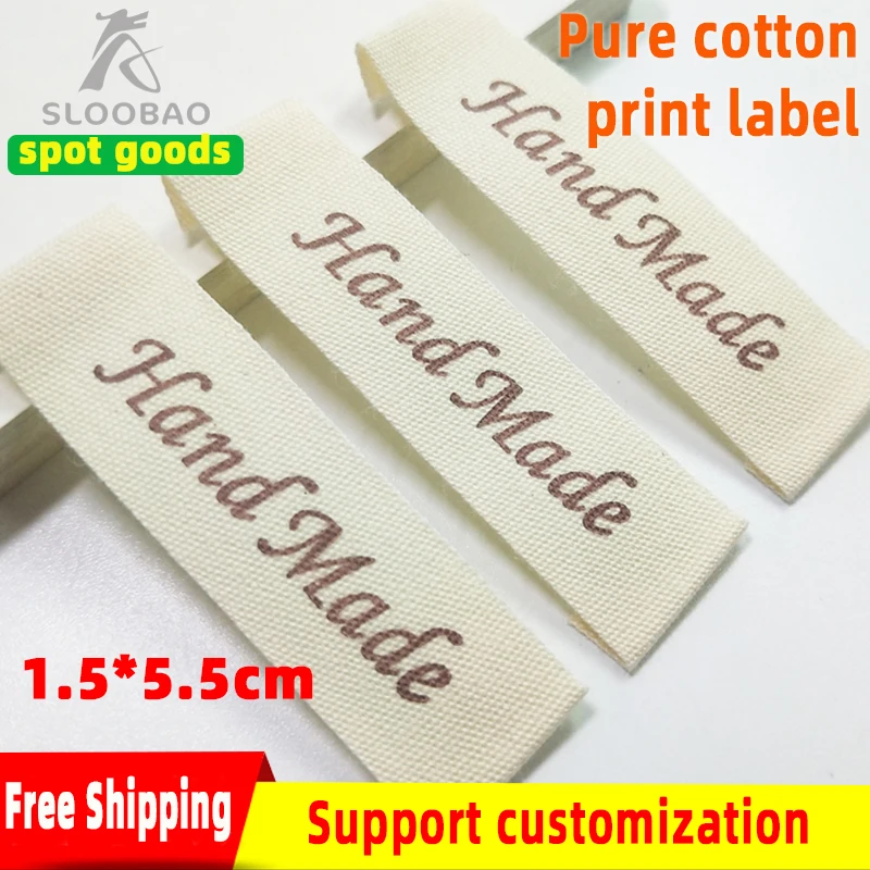 Бесплатная доставка 100 шт. хлопковая ткань шитье этикетка для одежды этикетки