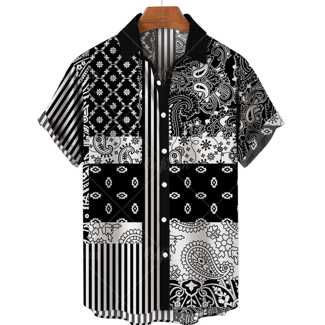Мужская одежда 2022, гавайская 3D рубашка, Мужская модная рубашка с геометрическим принтом кешью, однобортная рубашка для мужчин, топы 1