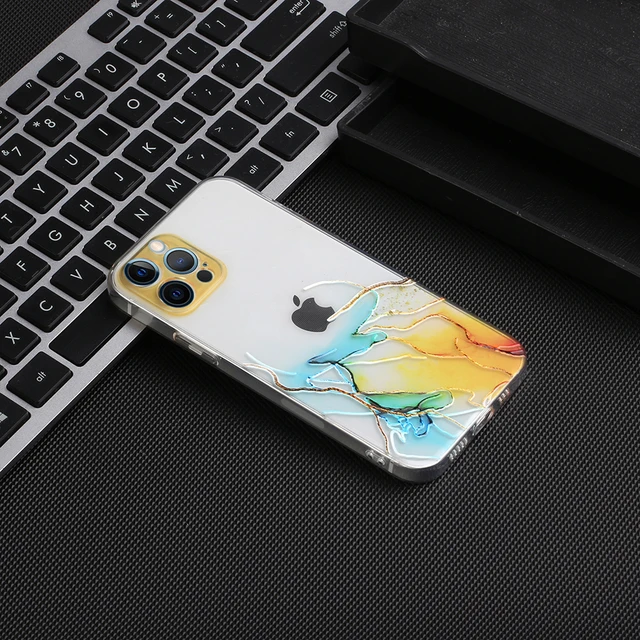 Watercolor Painting Phone Case for IPhone 13 12 11 Pro X XR Max Clear Shockproof Cover for IPhone 8 7 Plus XS Max Coque Funda A1