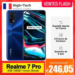 Глобальная версия Realme 7 Pro смартфон 8 ГБ 128 6,4 дюймAMOLED Snapdragon 720G 64-мегапиксельная четырехъядерная камера 32MP селфи-штепсельная вилка европейского с...