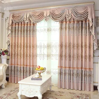 

Classical European High-End Curtains For Bedroom Living Room The Sitting Room Window Shade Blackout Decoration Sheer Curtain