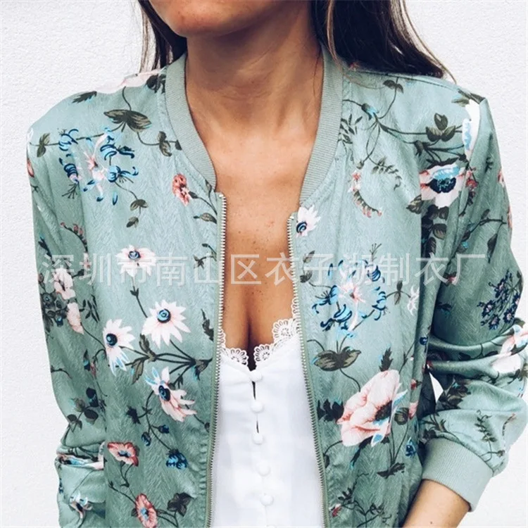 AliExpress, стиль, короткое пальто с цветочным рисунком, куртка, топы W987