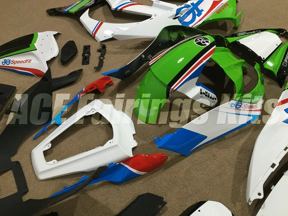 Литьевая форма) ABS Полный комплект обтекателя, пригодный для Kawasaki Ninja ZX-10R ZX10R 2011- 11 12 13 14 15 Обтекатели на заказ