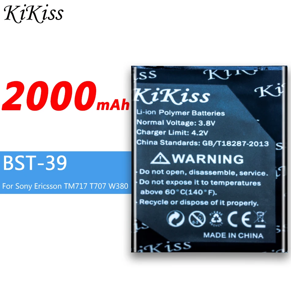 BST-39 2000mAh для Sony Ericsson TM717 T707 W380 W380a W518 W518a W908c W910i Z555i W508 W508c BST 39 батарея телефона |