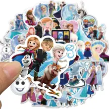 

50Pcs Disney Frozen Stickers Toy Anna Princess Elsa Graffiti Waterproof Sticker for Kids On Laptop Skateboard Suitcase Bike