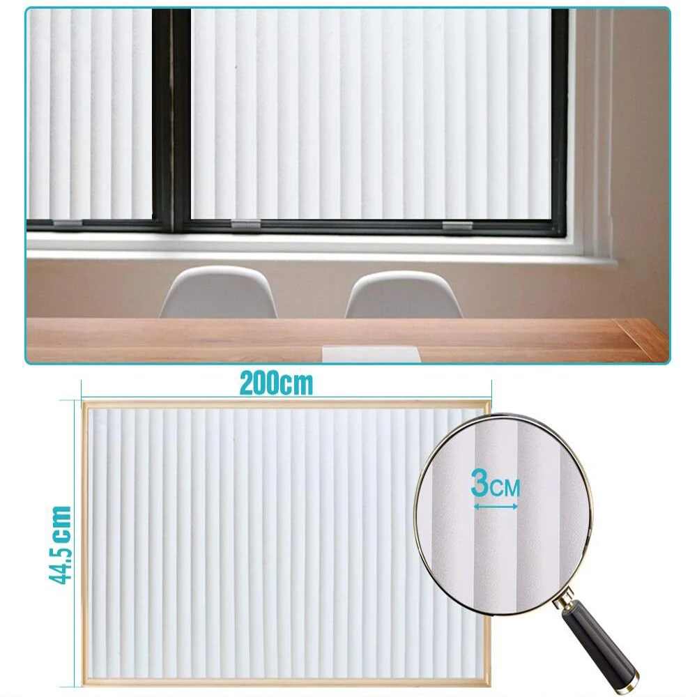 WXSHSH Self Adhesive Frosted Window Film Removable Static Cling Decorative Glass Window Sticker No Glue Block UV Window Blind