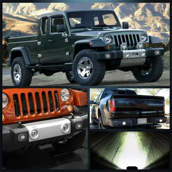 

4.8-inch LED Work Light 48W Off road Fog Lamp White+Amber Flashing 6000K