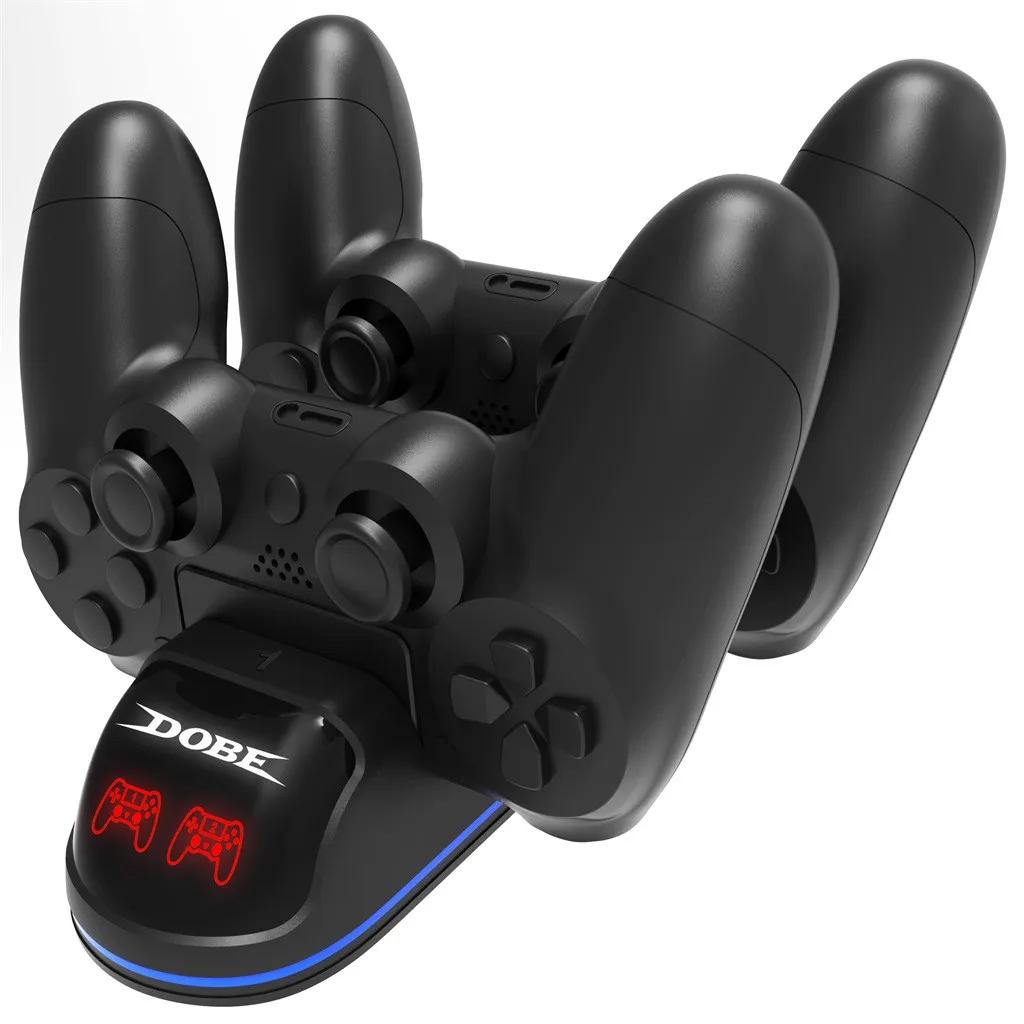 

CARPRIE Dual USB Handle Fast Charging Dock Station Stand Charger for PS4/PS4 Slim/PS4 Pro Game Controller Joypad Joystick