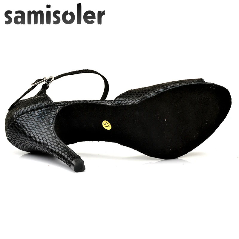 Samisoler/Черная Новинка; Тканевая обувь с блестящими лентами для бальных танцев; модная танцевальная обувь для женщин; конкурс латиноамериканских танцев