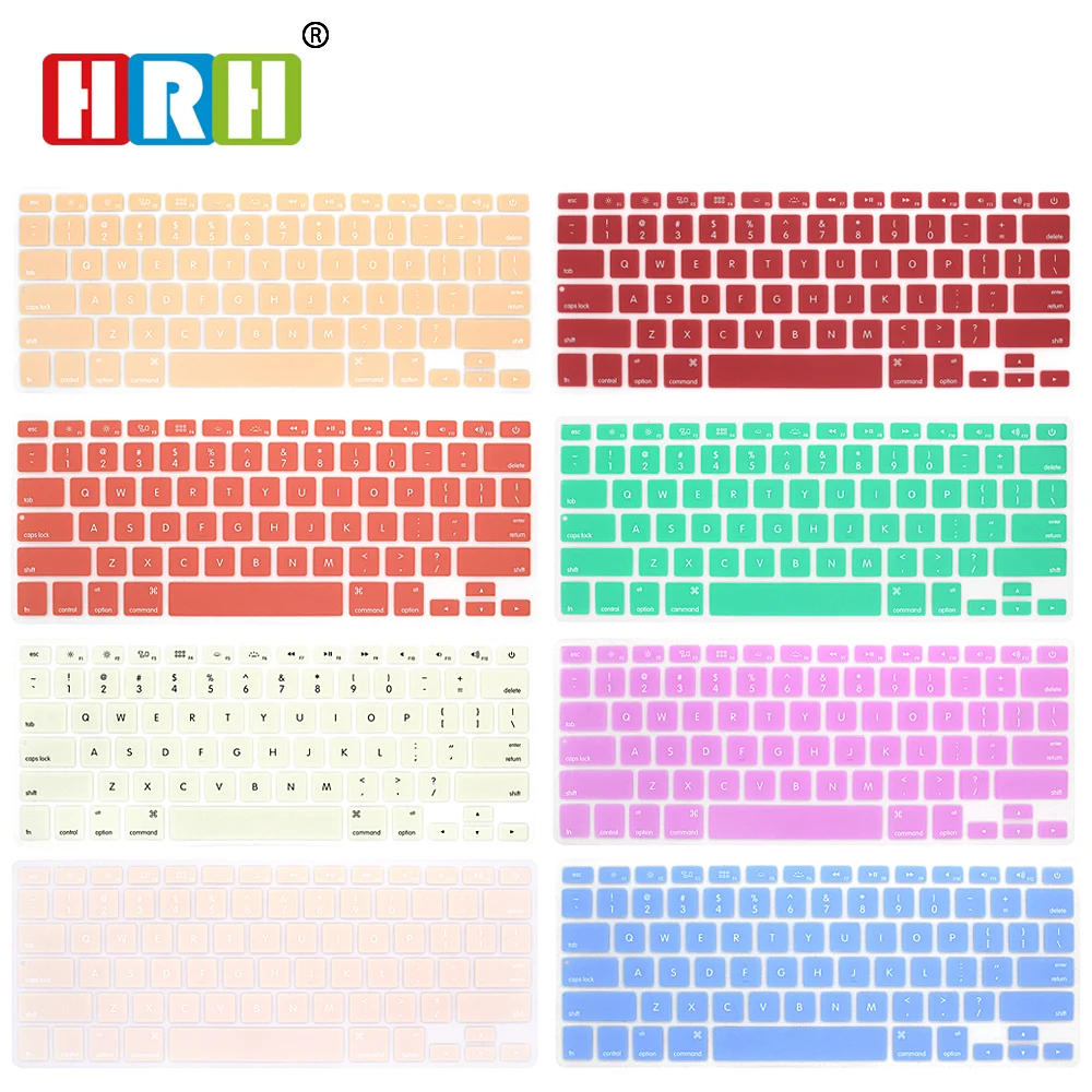 

HRH New Cream Color Silicone Keyboard Covers Keypad Skin Protector Protective Film for All Macbook Air Pro Retina 13 15 17