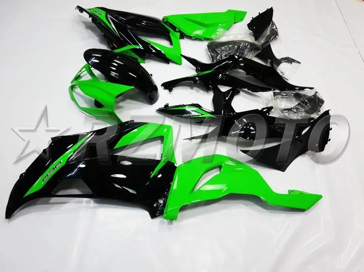 ABS обтекатель комплект подходит для Kawasaki ZX6R 2013 обтекатели для мотоцикла ZX-6R ниндзя 636 599 кузов цвета: зеленый, черный