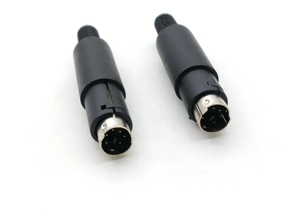 50 шт. 6 контактный штекер DIN с пластиковой ручкой кабели для пайки DIY|connector female|connector