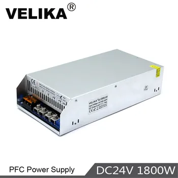 

Single Output DC24V PFC Switching Power Supply 75A 1800W Driver Transformer 110V 220V AC To DC 24V SMPS Module for LED CNC Print
