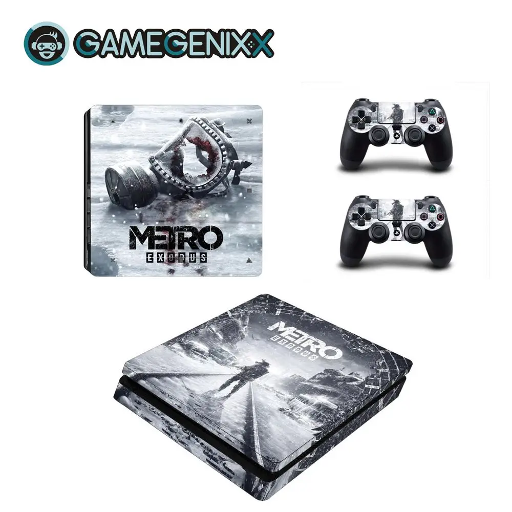 Наклейка на кожу GAMEGENIXX, Виниловая наклейка, водонепроницаемый чехол для PS4, тонкая консоль и 2 контроллера-Metro