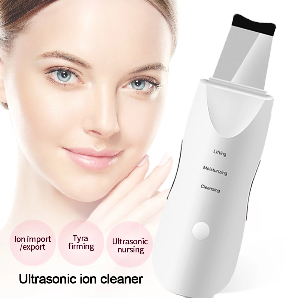Ultrasonic Skin Scrubber Skin Spatula Facial Exfoliating Face Pore Cleaner  Face Lifting Face Skin Scraper Blackhead Remover - AliExpress Beauty   Health