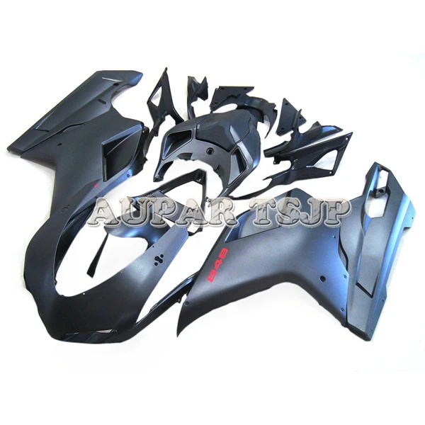 Обтекатели на мотоцикл для поездок на мотоцикле Ducati 848 1098 1198 2007 2008 2009 2010 2011 2012 кузов под давлением панелей ABS Пластик синий капоты - Цвет: As Picture Shown