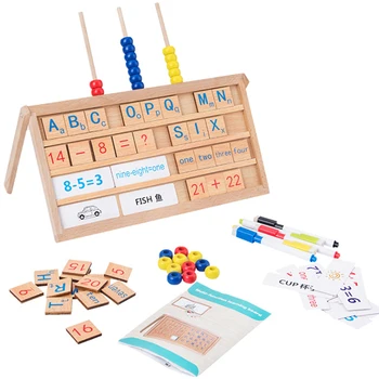 

Wooden Counting Math Game Mathematics Kids Toys Multifunctional Educational Box Learning Number Clock