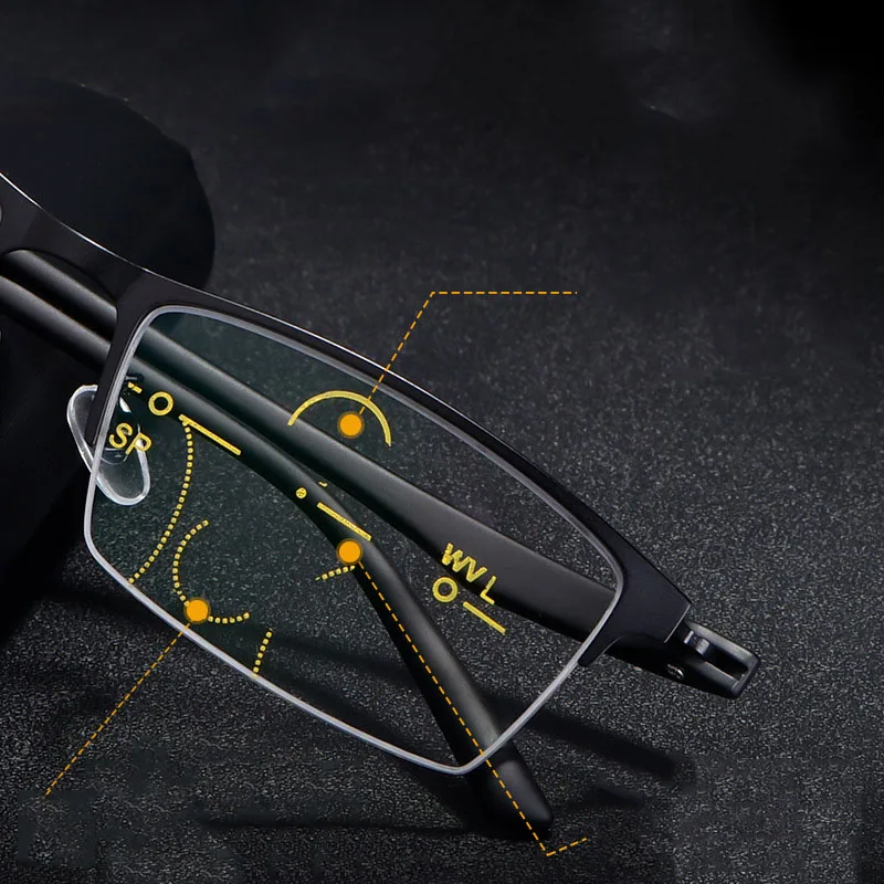 Progressive multifocal intelligent zoom Reading Glasses Men Women Anti Radiation Blue Light Filter Eyeglasses Presbyopia Glasses