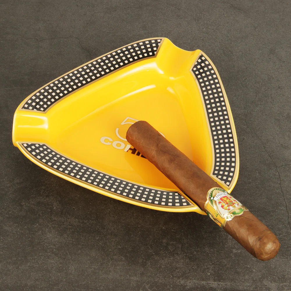Cohiba Желтый Белый красивая керамическая пепельница для сигар 3 счета
