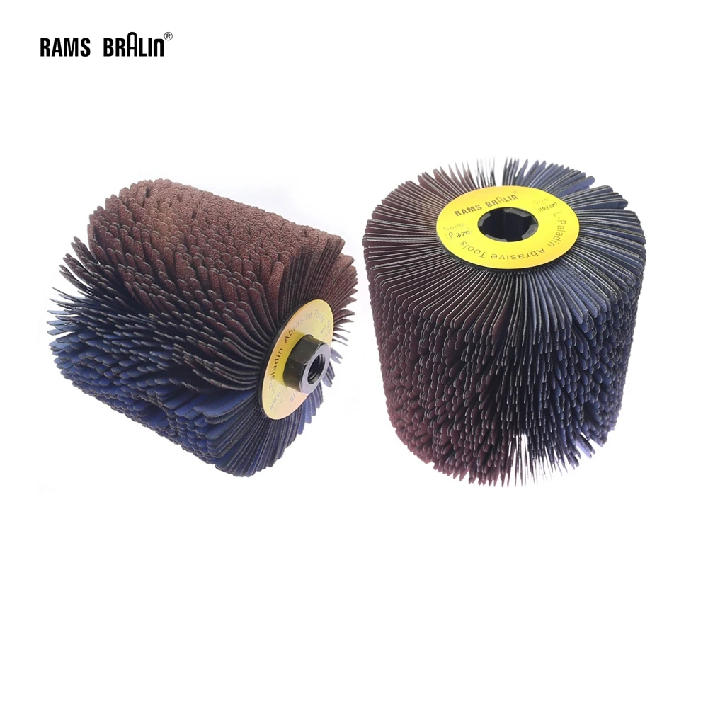 Produktbild von KATSU Schleifscheibenbürste – 120 Mm Ø, Körnung #120, Höhe 100 Mm, Für Holz & Stahl, Nass/trocken Geeignet