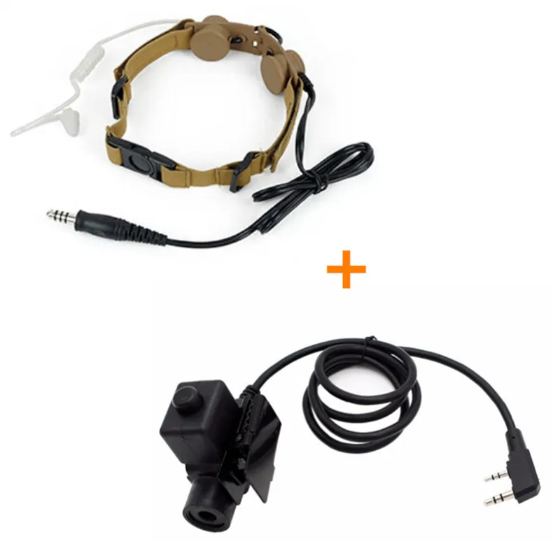Interphone гарнитура U94PTT+ Z-Tac мягкий воротник горло Mackinmie J Стандартный Большой набор штекеров для радио baofeng UV5R UV82 UVF8