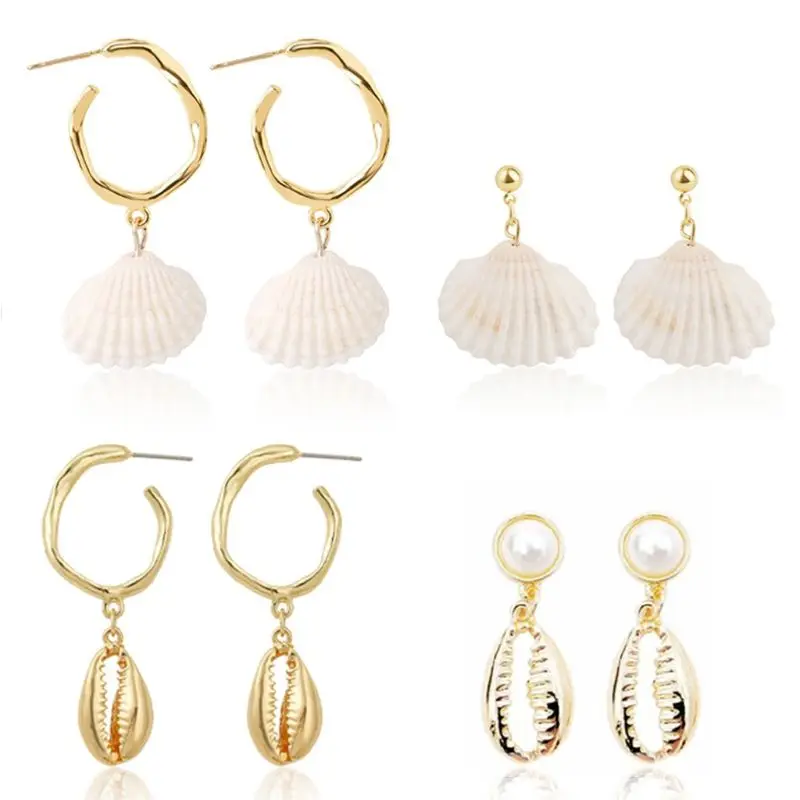 

8Pairs Shell Bohemian Earring Making Set DIY Jewelry Material Supplies Accessory 667E