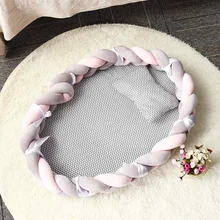 80*50 см детское гнездо кровать портативная кроватка дорожная кровать Младенческая Детская Хлопковая Колыбель для новорожденного ребенка люлька бампер