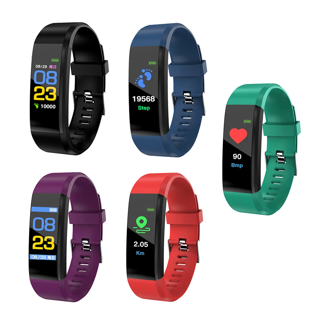Sports Smart Bracelet Band Wristband Fitness Tracker Heart Rate Blood Pressure Monitor Messages Reminder Waterproof Smartwatch