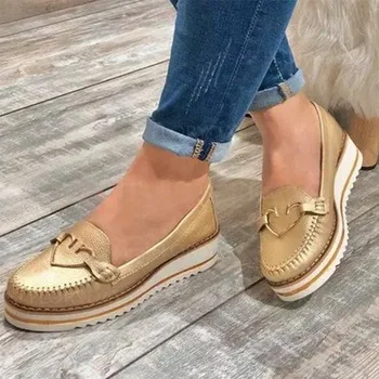 

NAUSK Loafers Platform Woman Slip On Sneakers Tassel Bowtie Women's Soft PU Leather Sewing Flat Female Shoes All Seasons