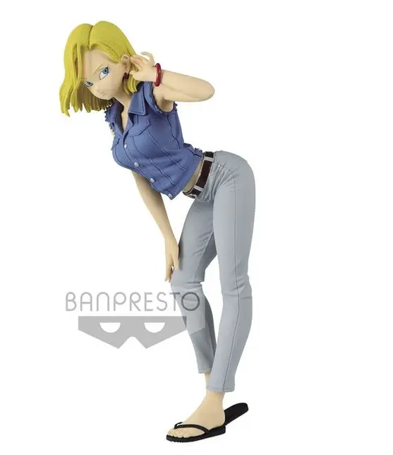 BANPRESTO Android 18 ver.2 лазурь Brinquedos фигурка игрушка модель блеск и гламуры DBZ juguete фигурка