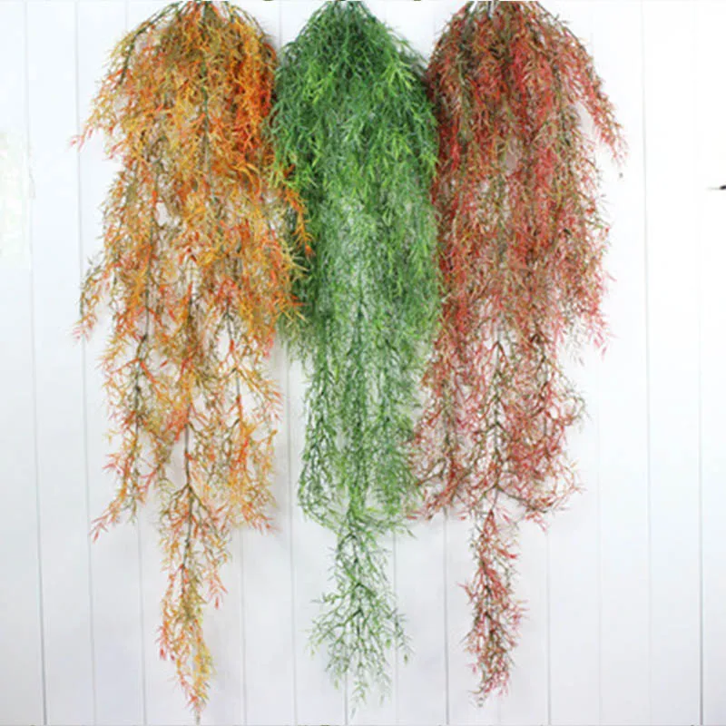 2Pcs Artificial Plant Hanging Rattan Long Sea Carnation DIY Home