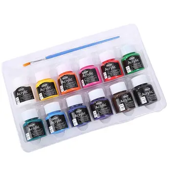 

12 x 25ml Heavy Body Colors Rich Pigments Acrylic Paint Set for Painting Crafts K1AB