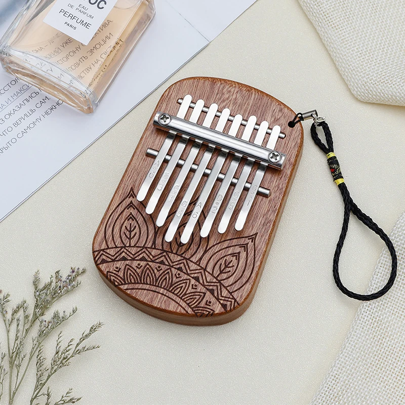 

Пианино для большого пальца Kalimba, 8 клавиш, деревянная клавиатура, музыкальные инструменты, мини пианино для пальцев Kalimba для начинающих, детей, рождественский подарок