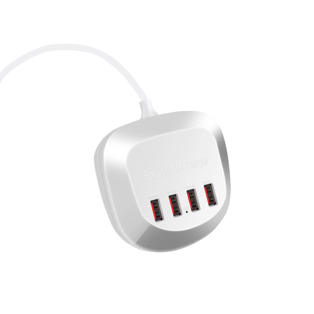 WLX-T3 Смарт многопортовое USB быстрое зарядное устройство Портативный четыре порта Быстрая зарядка несколько защита для мобильных телефонов Ноутбуки ЕС разъем