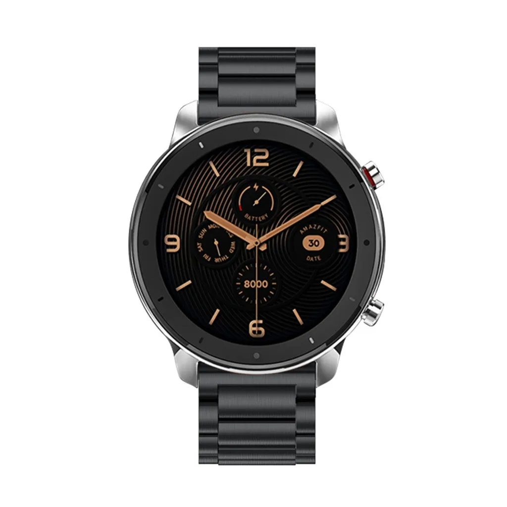 Для AMAZFIT GTR Смарт-часы 47 мм ремешок из нержавеющей стали металлический браслет горячая Распродажа дропшиппинг