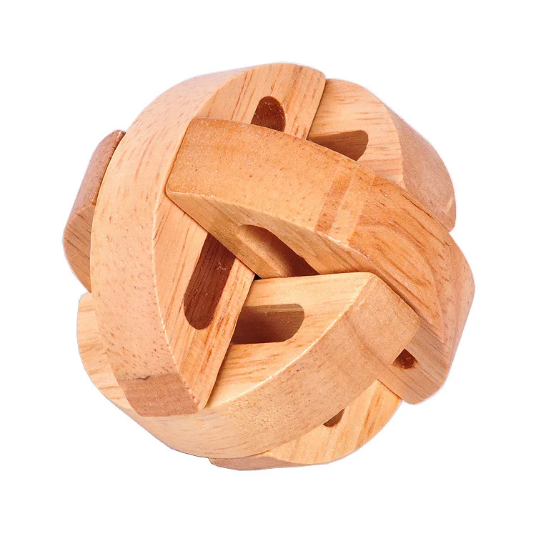 

Adult Wooden Toys Classical Educational Toy Burr Puzzle Luban Lock round yuan