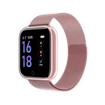 

Fashion Stainless Steel Smart Watch Women Men Electronics Sport Wrist Watch For Android IOS Square Smartwatch Smart Clock Hours