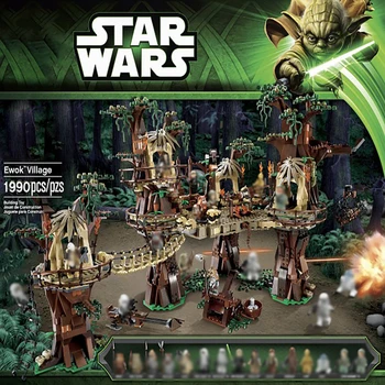 

Compatible Lepining 10236 05047 1990PCS Star Plan Wars Ewok Village Building Blocks Toys Bricks for Children Birthday Gift DIY