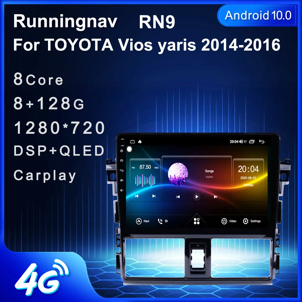 

4G LTE Android 10.1/9/8.1 Fit TOYOTA VIOS YARIS 2013 2014 2015 2016 Multimedia Stereo Car DVD Player Navigation GPS Radio