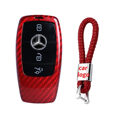 Т-карбоновый чехол для ключей автомобиля для Mercedes benz GLC E/S/C Класс S320L E300L C260L стекло карбоновое волокно авто ключ Защита оболочки - Название цвета: BCB - Red